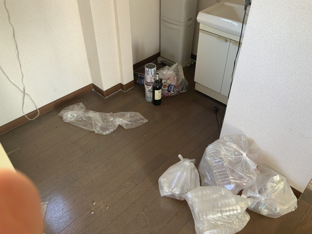 【太田市龍舞町】袋ゴミの回収と簡易清掃のご依頼☆お部屋がすぐさま綺麗になりお喜びいただけました！