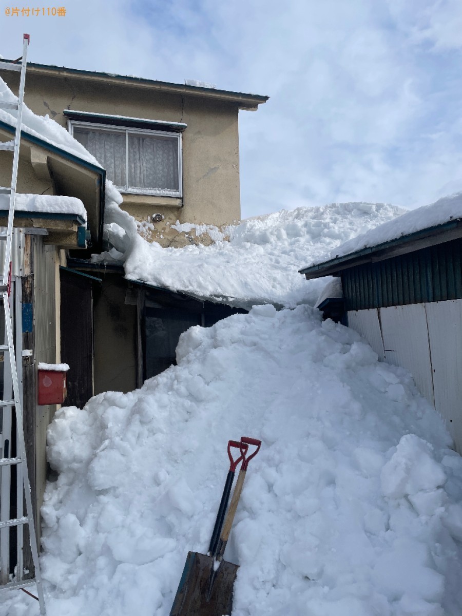 一階の屋根の雪下ろし作業ご依頼　お客様の声